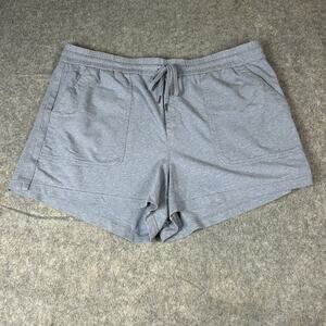 Athleta Farallon Heathered Sweat Shorts Womens 26 Light Blue Athleisure Lounge